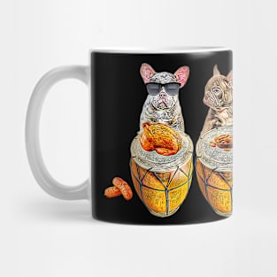 bulldog food music party Mug